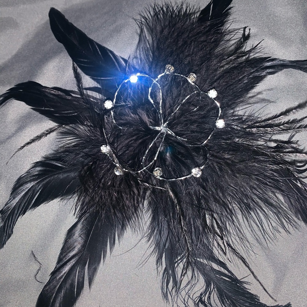 Feather hair clip